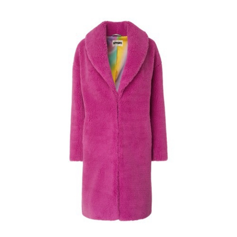 Apparis pink faux fur  coat